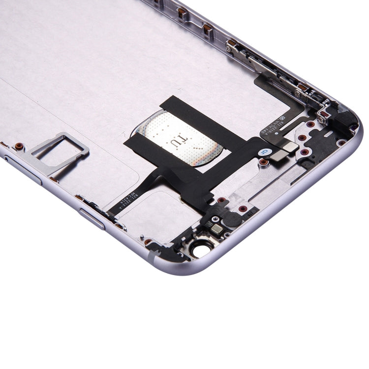 Full Housing Back Cover with Power Button & Volume Button Flex Cable for iPhone 6 Plus(Grey)