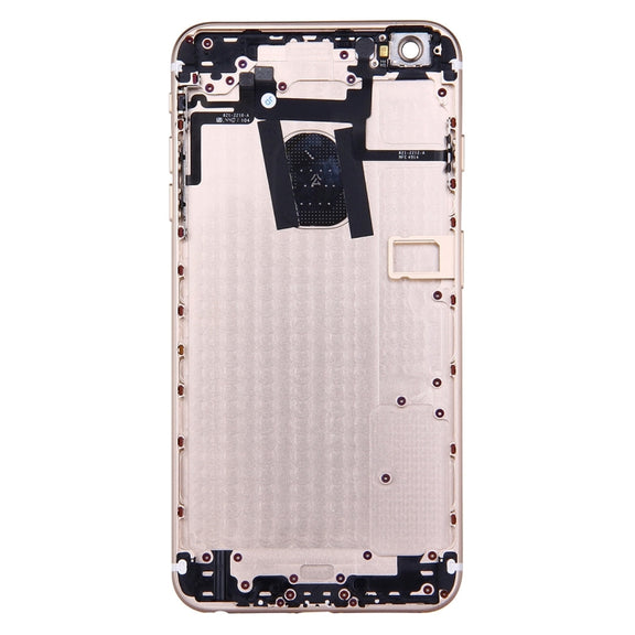 Full Housing Back Cover with Power Button & Volume Button Flex Cable for iPhone 6 Plus(Gold)