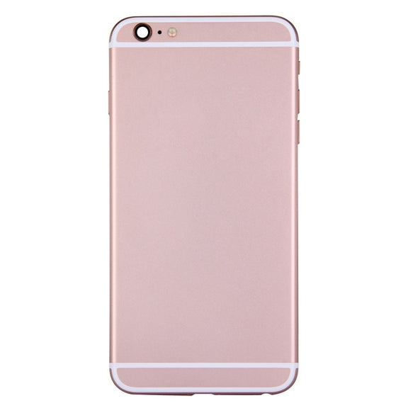 Full Housing Back Cover with Power Button & Volume Button Flex Cable for iPhone 6 Plus(Rose Gold)