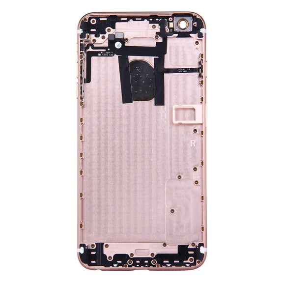 Full Housing Back Cover with Power Button & Volume Button Flex Cable for iPhone 6 Plus(Rose Gold)