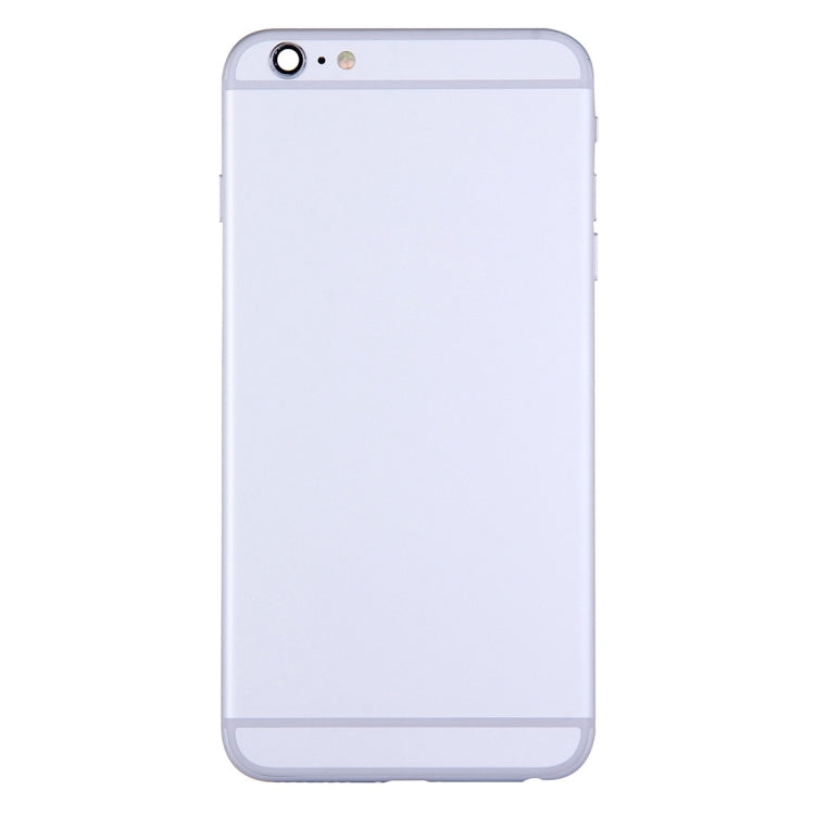 Full Housing Back Cover with Power Button & Volume Button Flex Cable for iPhone 6 Plus(Silver)