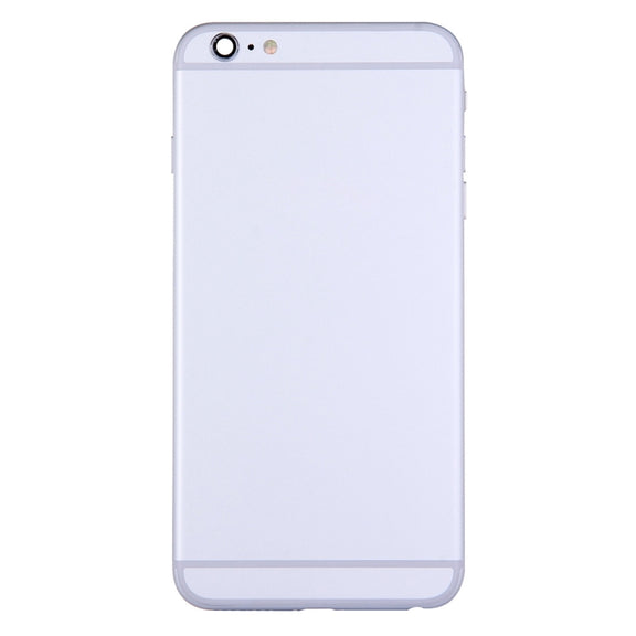 Full Housing Back Cover with Power Button & Volume Button Flex Cable for iPhone 6 Plus(Silver)