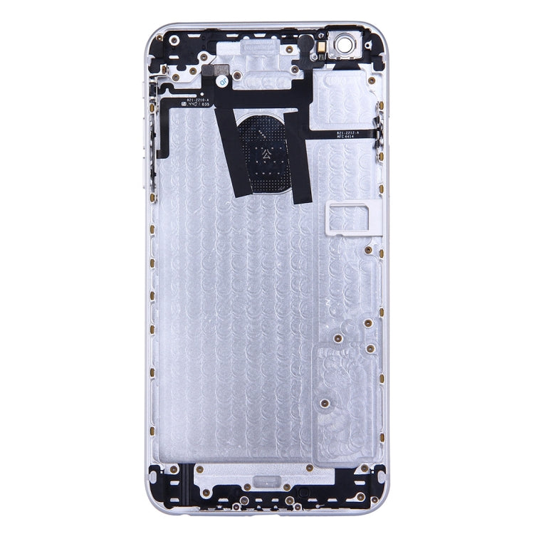 Full Housing Back Cover with Power Button & Volume Button Flex Cable for iPhone 6 Plus(Silver)