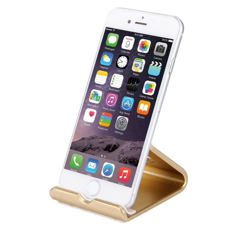 Exquisite Aluminium Alloy Desktop Holder Stand DOCK Cradle For iPhone, Galaxy, Huawei, Xiaomi, LG, HTC and 7 inch Tablet(Gold)