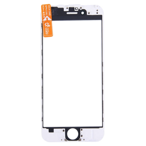 Front Screen Outer Glass Lens with Front LCD Screen Bezel Frame & OCA Optically Clear Adhesive for iPhone 6 Plus(White)