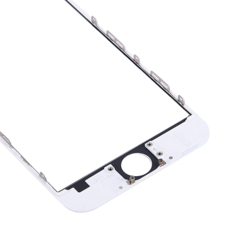 Front Screen Outer Glass Lens with Front LCD Screen Bezel Frame & OCA Optically Clear Adhesive for iPhone 6 Plus(White)
