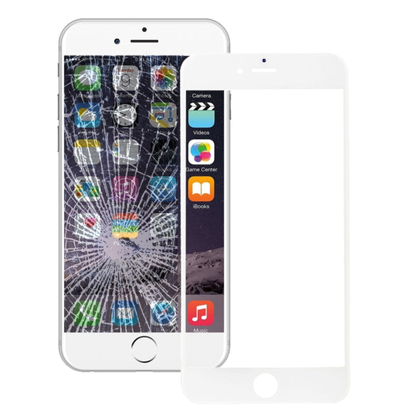 Front Screen Outer Glass Lens with Front LCD Screen Bezel Frame & OCA Optically Clear Adhesive for iPhone 6 Plus(White)