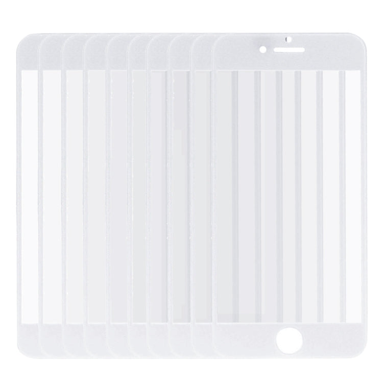 10 PCS for iPhone 6 Plus Front Screen Outer Glass Lens(White)