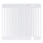 10 PCS for iPhone 6 Plus Front Screen Outer Glass Lens(White)