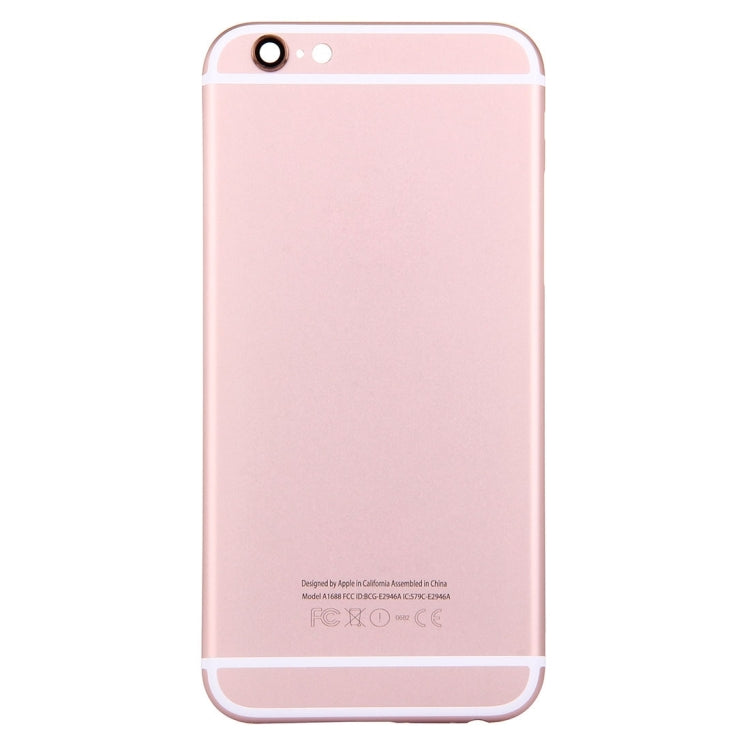 5 in 1 for iPhone 6s (Back Cover + Card Tray + Volume Control Key + Power Button + Mute Switch Vibrator Key) Full Assembly Housing Cover(Rose Gold)