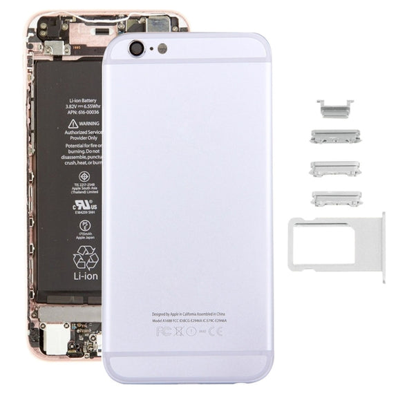 5 in 1 for iPhone 6s (Back Cover + Card Tray + Volume Control Key + Power Button + Mute Switch Vibrator Key) Full Assembly Housing Cover(Silver)