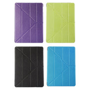 For iPad 9.7 (2018) & iPad 9.7 (2017) & iPad Air Silk Texture Horizontal Deformation Flip Leather Case with Three-folding Holder(Black)
