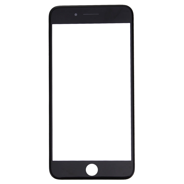 2 in 1 for iPhone 7 (Original Front Screen Outer Glass Lens + Original Frame)(Black)