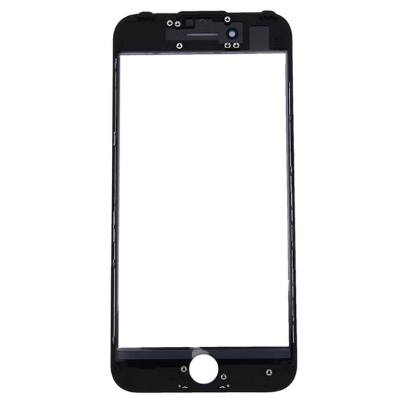 2 in 1 for iPhone 7 (Original Front Screen Outer Glass Lens + Original Frame)(Black)