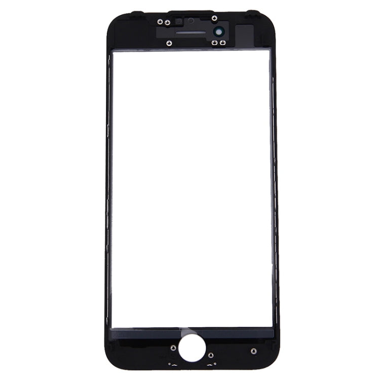 2 in 1 for iPhone 7 (Original Front Screen Outer Glass Lens + Original Frame)(Black)