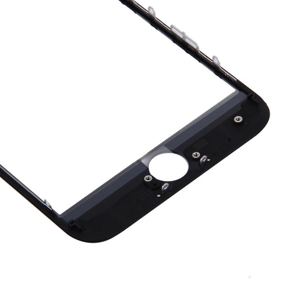 2 in 1 for iPhone 7 (Original Front Screen Outer Glass Lens + Original Frame)(Black)