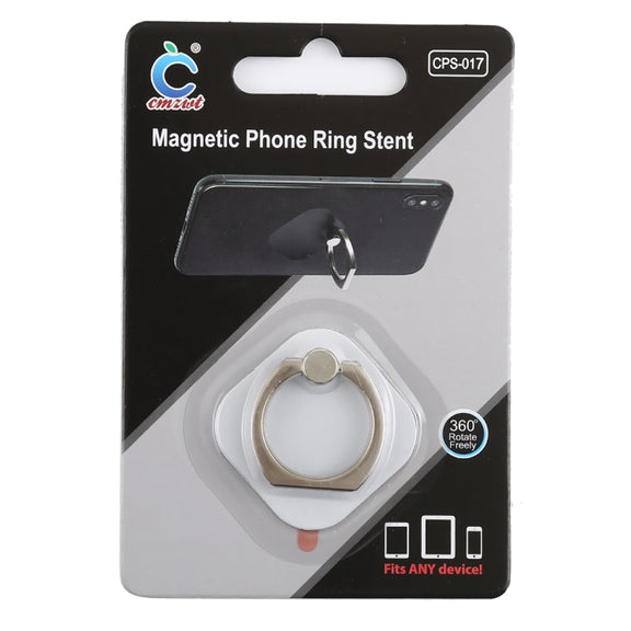 Ring Phone Metal Holder for iPad, iPhone, Galaxy, Huawei, Xiaomi, LG, HTC and Other Smart Phones (White)