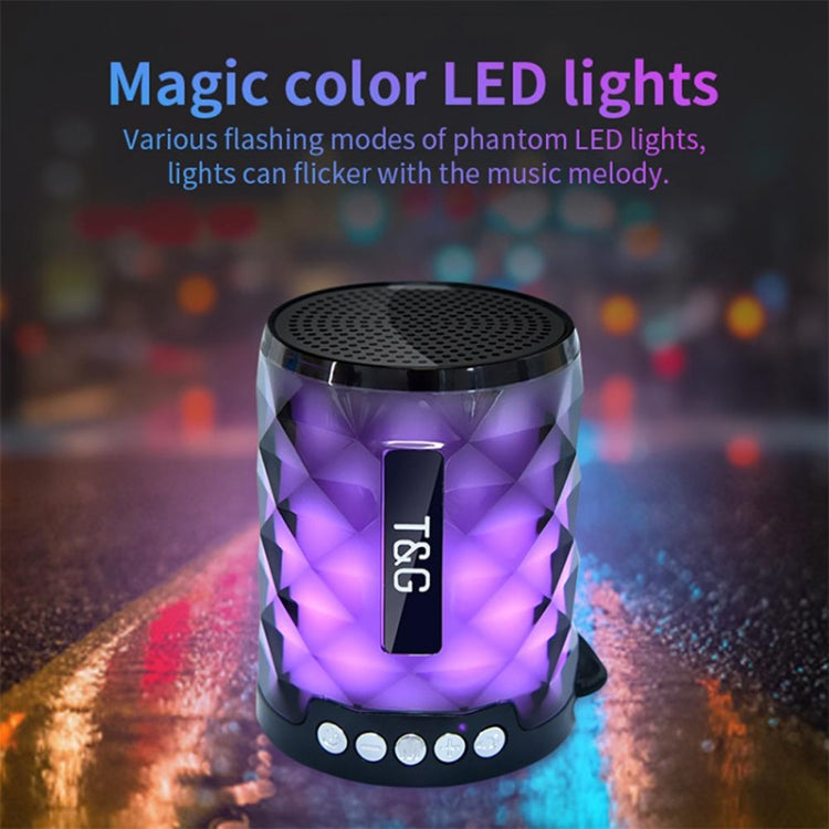 T&G TG155 Bluetooth 4.2 Mini Portable Wireless Bluetooth Speaker with Colorful Lights(Black)