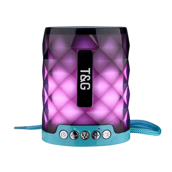 T&G TG155 Bluetooth 4.2 Mini Portable Wireless Bluetooth Speaker with Colorful Lights(Green)