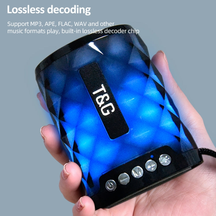 T&G TG155 Bluetooth 4.2 Mini Portable Wireless Bluetooth Speaker with Colorful Lights(Green)