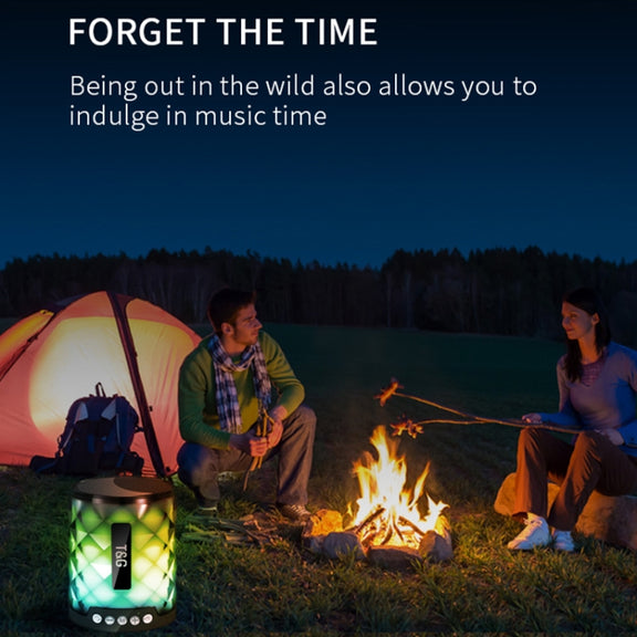 T&G TG155 Bluetooth 4.2 Mini Portable Wireless Bluetooth Speaker with Colorful Lights(Grey)
