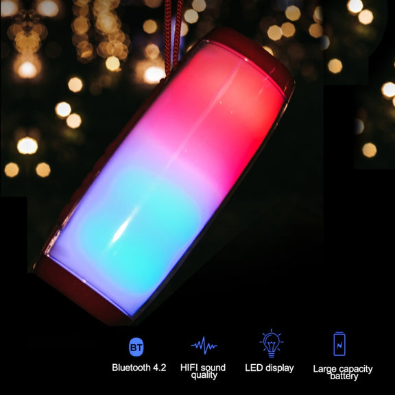 T&G TG157 Bluetooth 4.2 Mini Portable Wireless Bluetooth Speaker with Melody Colorful Lights(Black)