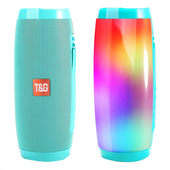 T&G TG157 Bluetooth 4.2 Mini Portable Wireless Bluetooth Speaker with Melody Colorful Lights(Green)