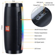 T&G TG157 Bluetooth 4.2 Mini Portable Wireless Bluetooth Speaker with Melody Colorful Lights(Red)
