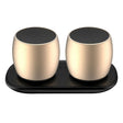 SARDiNE F1 Aluminium Alloy Stereo Wireless Bluetooth Speaker with Charging Dock, Support Hands-free(Gold) - free shipping - PMC TechLife - Order now!