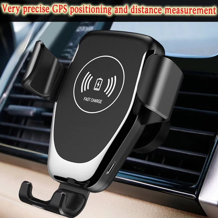 C6 Gravity Induction Car Qi Wireless Charger Fast Charging Air Vent Phone Holder(Black)