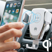 C6 Gravity Induction Car Qi Wireless Charger Fast Charging Air Vent Phone Holder(White)