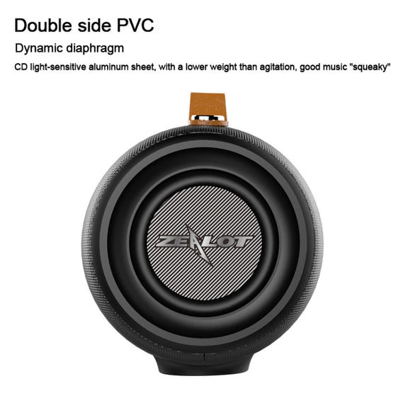 ZEALOT S27 Multifunctional Bass Wireless Bluetooth Speaker, Built-in Microphone, Support Bluetooth Call & AUX & TF Card & 1x93mm + 2x66mm Speakers(Black)