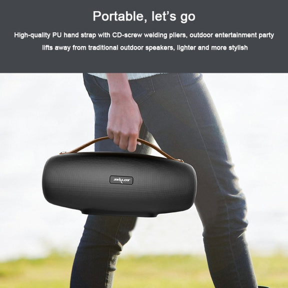 ZEALOT S27 Multifunctional Bass Wireless Bluetooth Speaker, Built-in Microphone, Support Bluetooth Call & AUX & TF Card & 1x93mm + 2x66mm Speakers(Black)