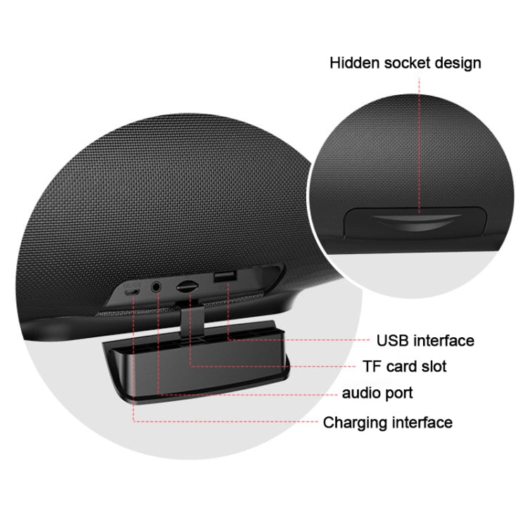 ZEALOT S27 Multifunctional Bass Wireless Bluetooth Speaker, Built-in Microphone, Support Bluetooth Call & AUX & TF Card & 1x93mm + 2x66mm Speakers(Black)