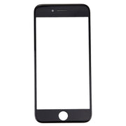 Front Screen Outer Glass Lens with Front LCD Screen Bezel Frame for iPhone 7 (Black)