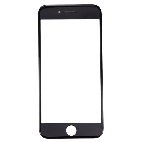 Front Screen Outer Glass Lens with Front LCD Screen Bezel Frame for iPhone 7 (Black)