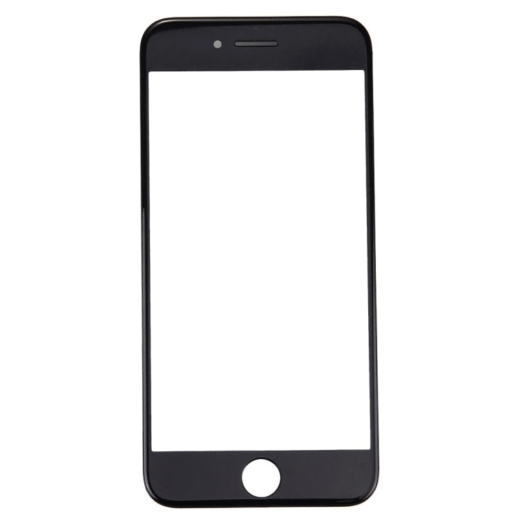 Front Screen Outer Glass Lens with Front LCD Screen Bezel Frame for iPhone 7 (Black)