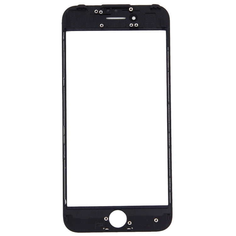 Front Screen Outer Glass Lens with Front LCD Screen Bezel Frame for iPhone 7 (Black)