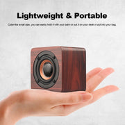 Q1 Wooden Mini Portable Mega Bass Wireless Bluetooth Speaker(Walnut wood)