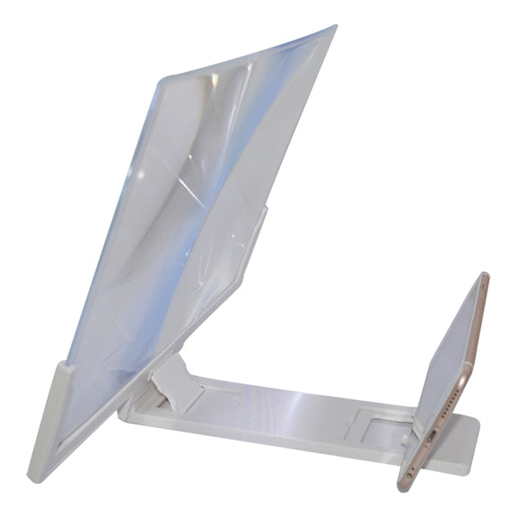 F3 14 inch Radiation Protection Universal Mobile Phone Screen Amplifier 3D HD Video Amplifier with Stand(White)