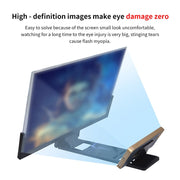 F3 14 inch Radiation Protection Universal Mobile Phone Screen Amplifier 3D HD Video Amplifier with Stand(White)