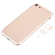 5 in 1 for iPhone 7 (Back Cover + Card Tray + Volume Control Key + Power Button + Mute Switch Vibrator Key) Full Assembly Housing Cover(Gold)