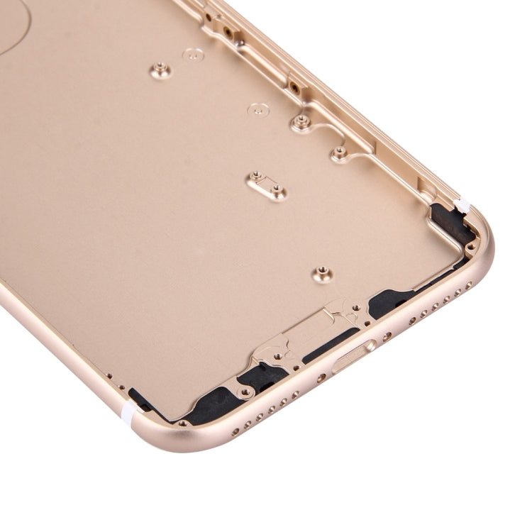 5 in 1 for iPhone 7 (Back Cover + Card Tray + Volume Control Key + Power Button + Mute Switch Vibrator Key) Full Assembly Housing Cover(Gold)
