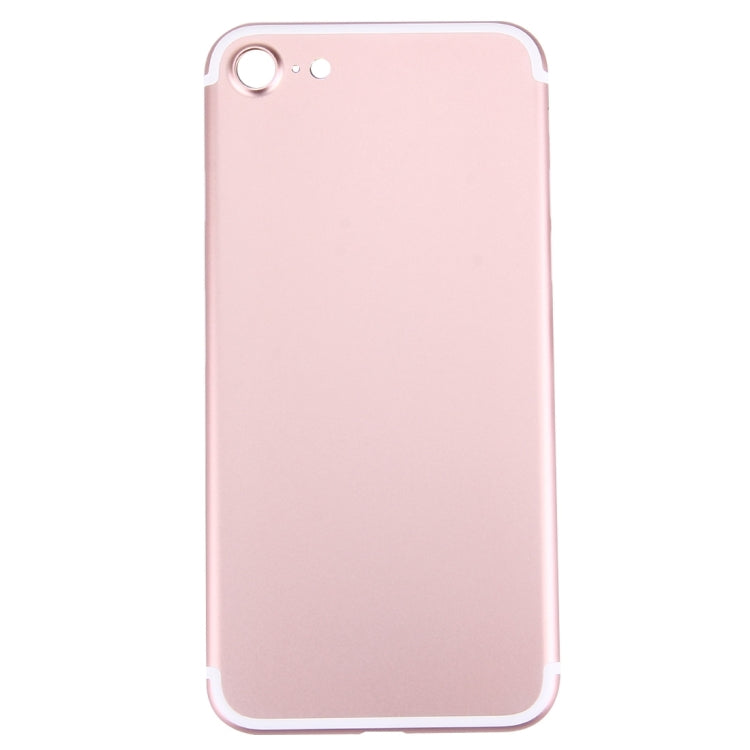 5 in 1 for iPhone 7 (Back Cover + Card Tray + Volume Control Key + Power Button + Mute Switch Vibrator Key) Full Assembly Housing Cover(Rose Gold)