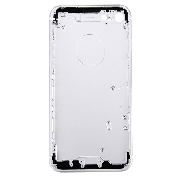 5 in 1 for iPhone 7 (Back Cover + Card Tray + Volume Control Key + Power Button + Mute Switch Vibrator Key) Full Assembly Housing Cover(Silver)