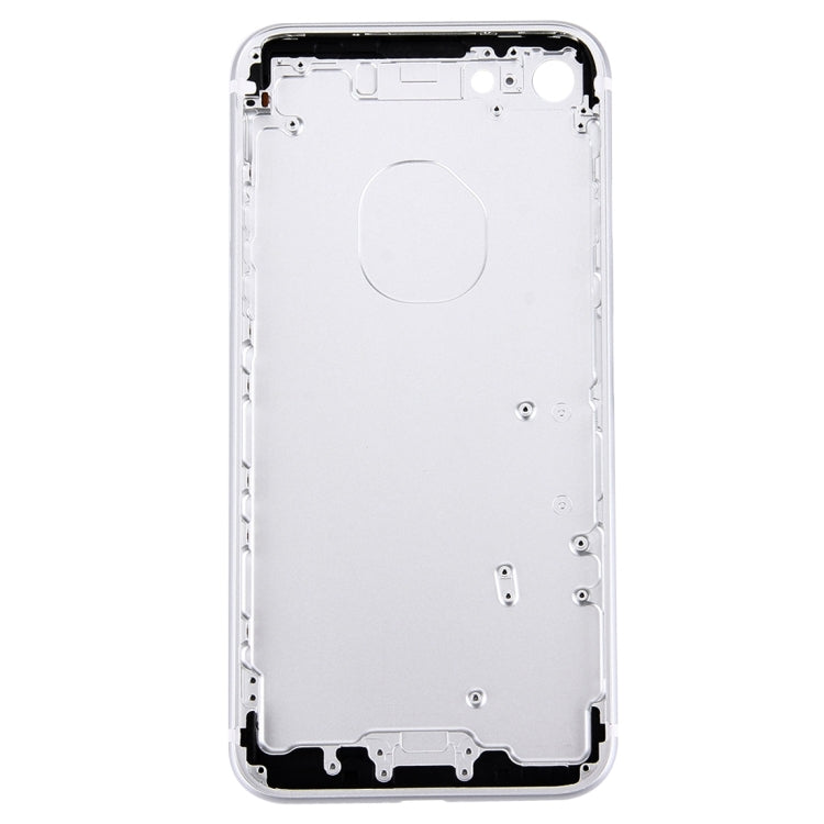 5 in 1 for iPhone 7 (Back Cover + Card Tray + Volume Control Key + Power Button + Mute Switch Vibrator Key) Full Assembly Housing Cover(Silver)