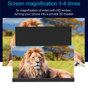 F18 12 inch Rotatable Folding Universal Mobile Phone Screen Amplifier HD Video Amplifier with Block Light Card, Book Shape Version(White)