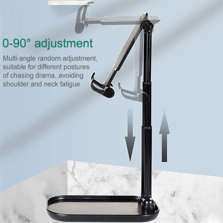 Z01 Universal Folding Retractable Desktop Holder Bracket for Mobile Phone Tablet (White)