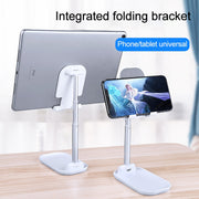 Z01 Universal Folding Retractable Desktop Holder Bracket for Mobile Phone Tablet (White)