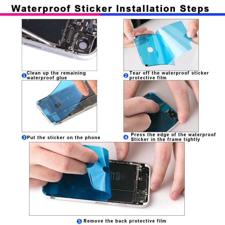 100 PCS LCD Frame Bezel Water-resistant Adhesive Stickers for iPhone 7